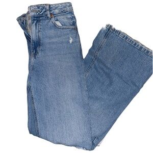 GARAGE Flare Ripped Knee Denim Medium Wash Size 5